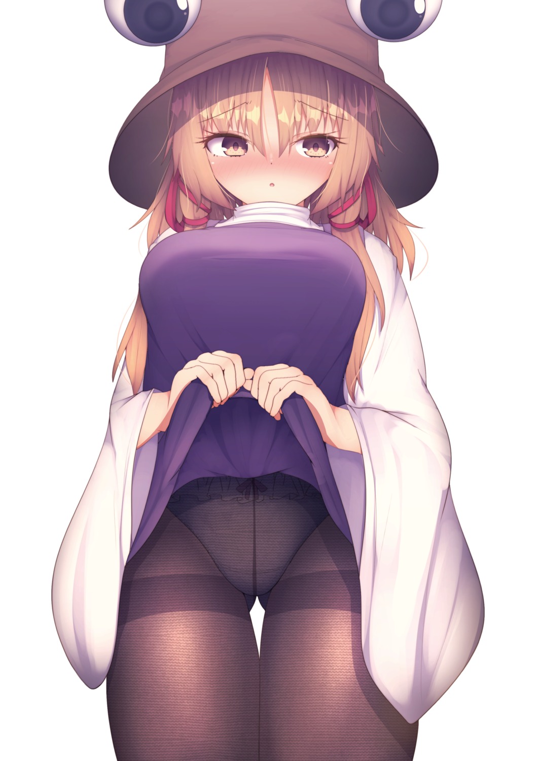 darumoon moriya_suwako pantsu pantyhose skirt_lift touhou