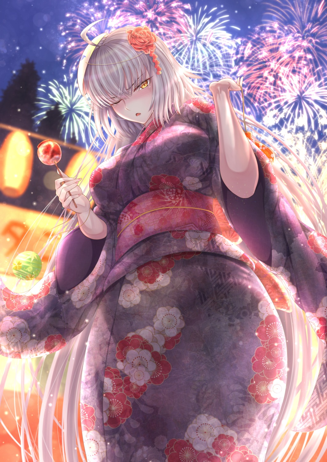 fate/grand_order jeanne_d'arc jeanne_d'arc_(alter)_(fate) penguintake yukata