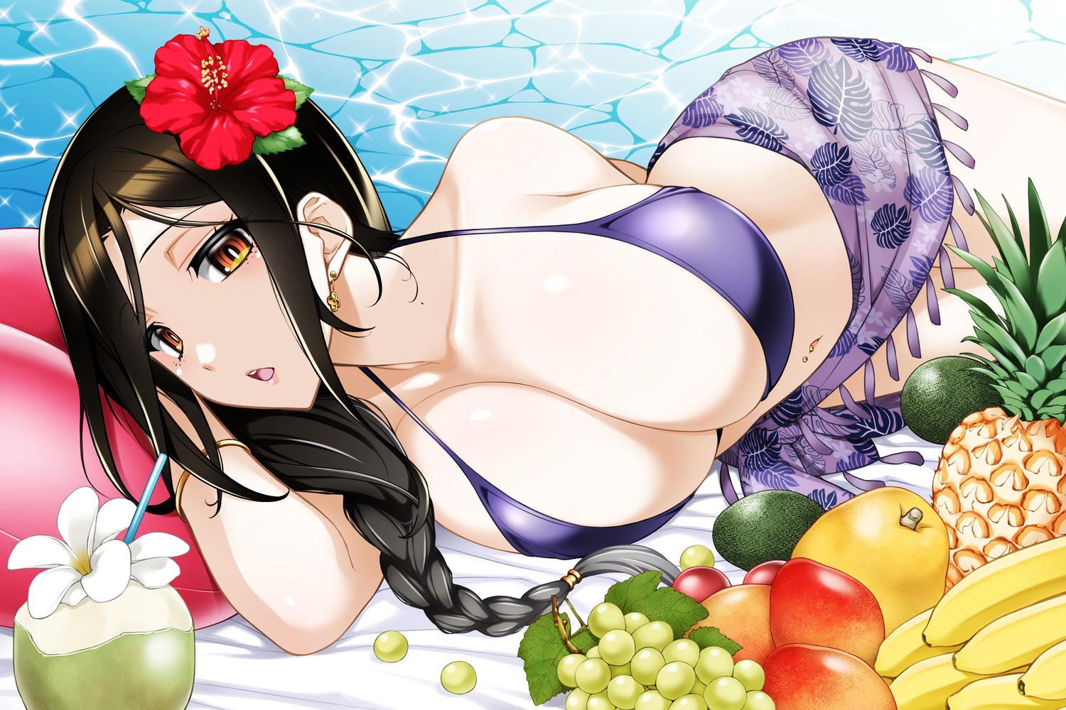 bikini koishikawa nijisanji shirayuki_tomoe swimsuits