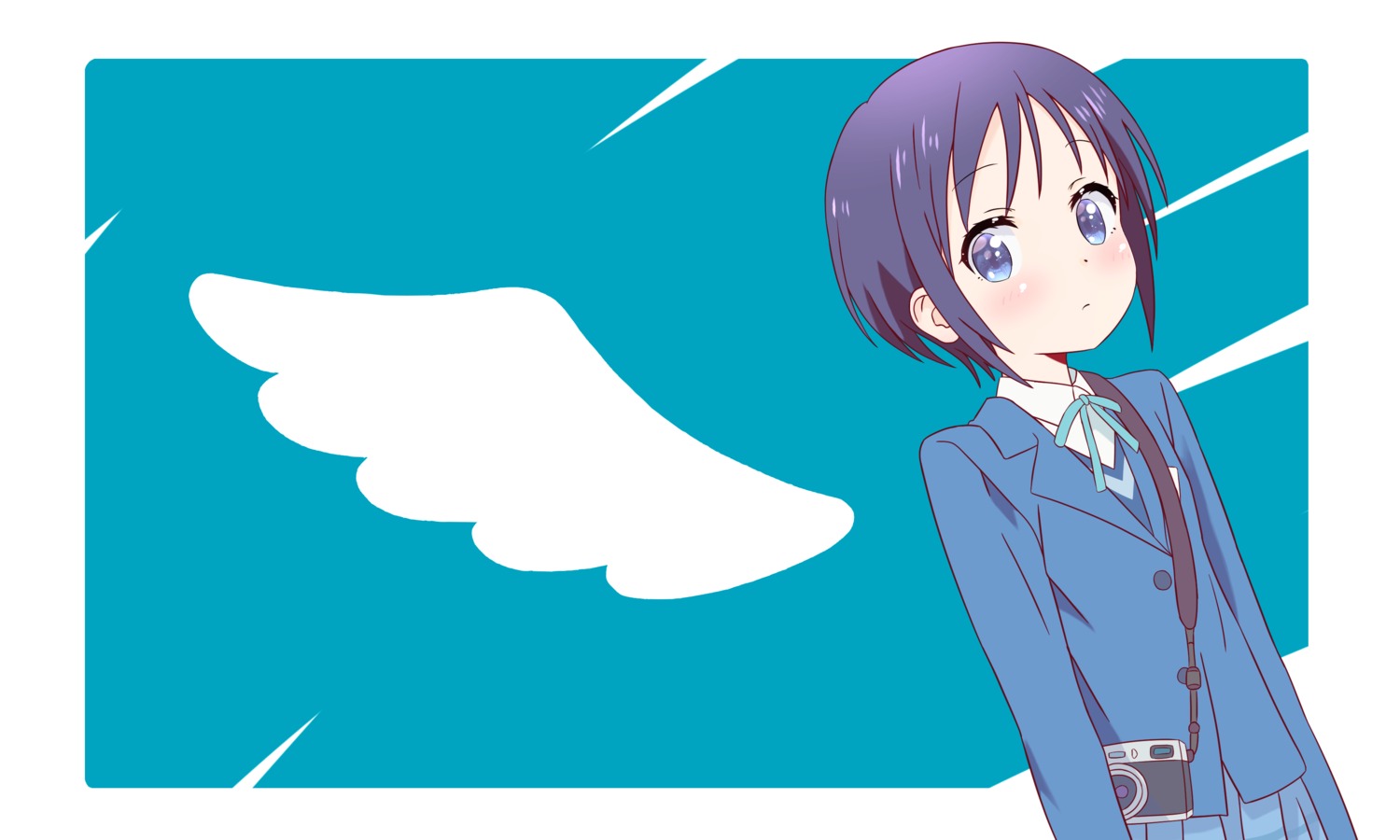 hoshino_kaede kurosaki_honoka seifuku sweater wings yama_no_susume