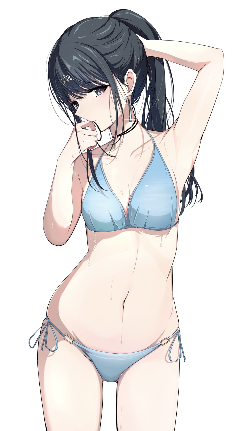 bikini kazano_hiori sikimosh swimsuits the_idolm@ster the_idolm@ster_shiny_colors wet