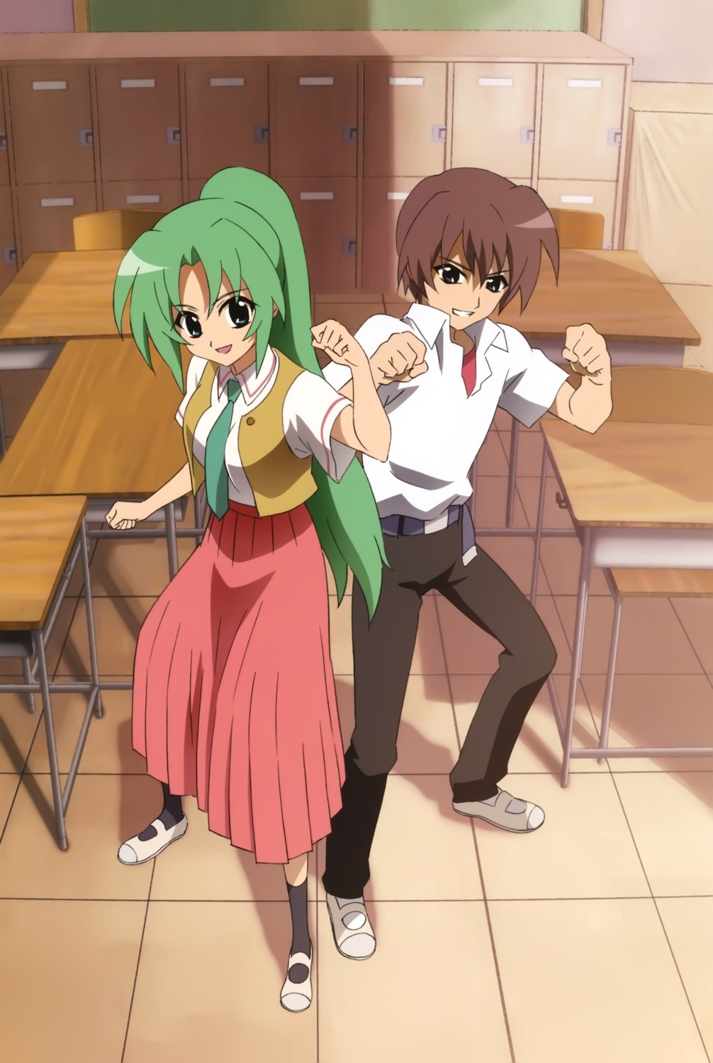 higurashi_no_naku_koro_ni maebara_keiichi sakai_kyuuta seifuku sonozaki_shion