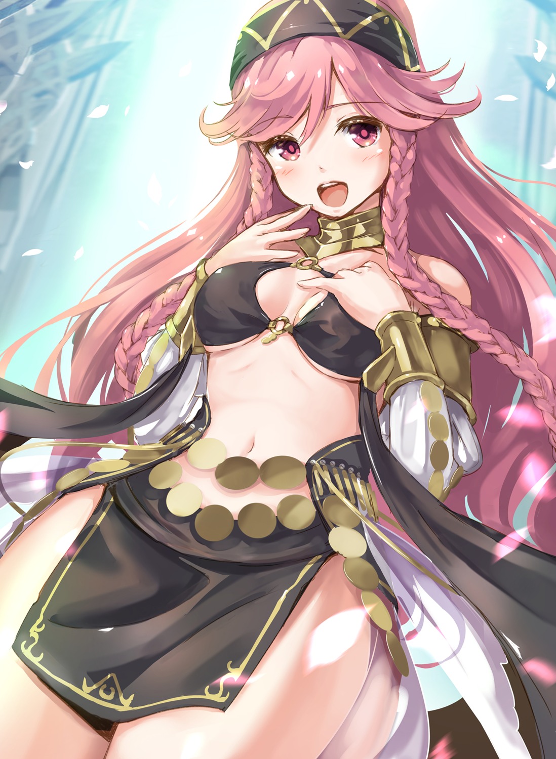 bikini_top breast_hold cleavage fire_emblem olivia_(fire_emblem) swimsuits tayashitsu underboob