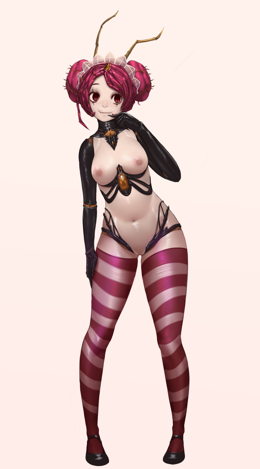 breasts entoma_vasilissa_zeta milk-doll nipples no_bra overlord pussy thighhighs