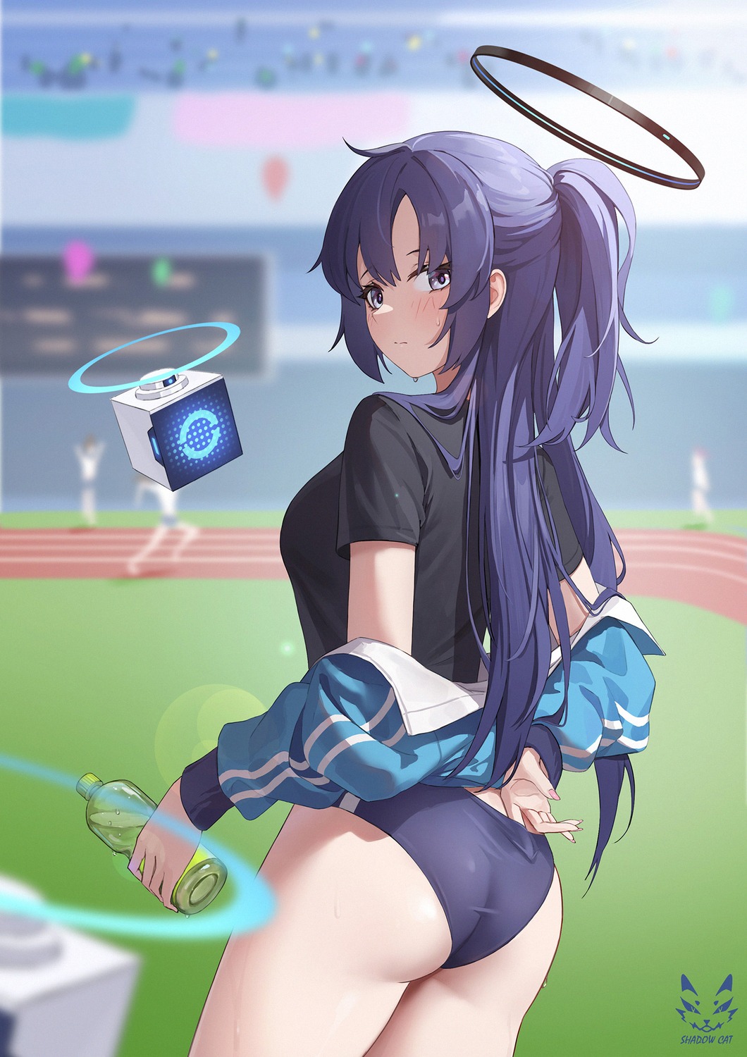 ass blue_archive buruma gym_uniform halo hayase_yuuka shadow_cat