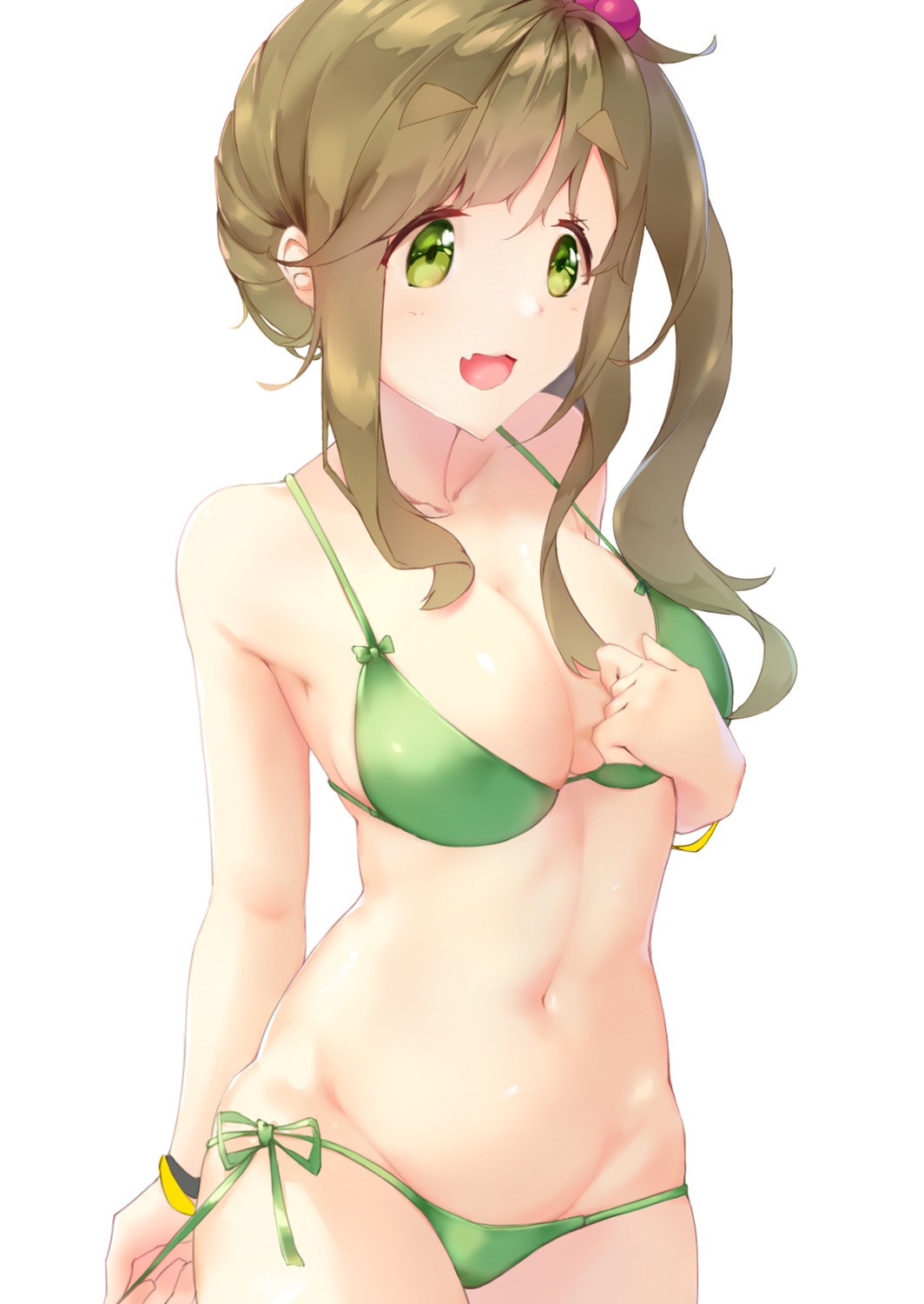 bikini breast_hold dgle3370 inuyama_aoi swimsuits yurucamp