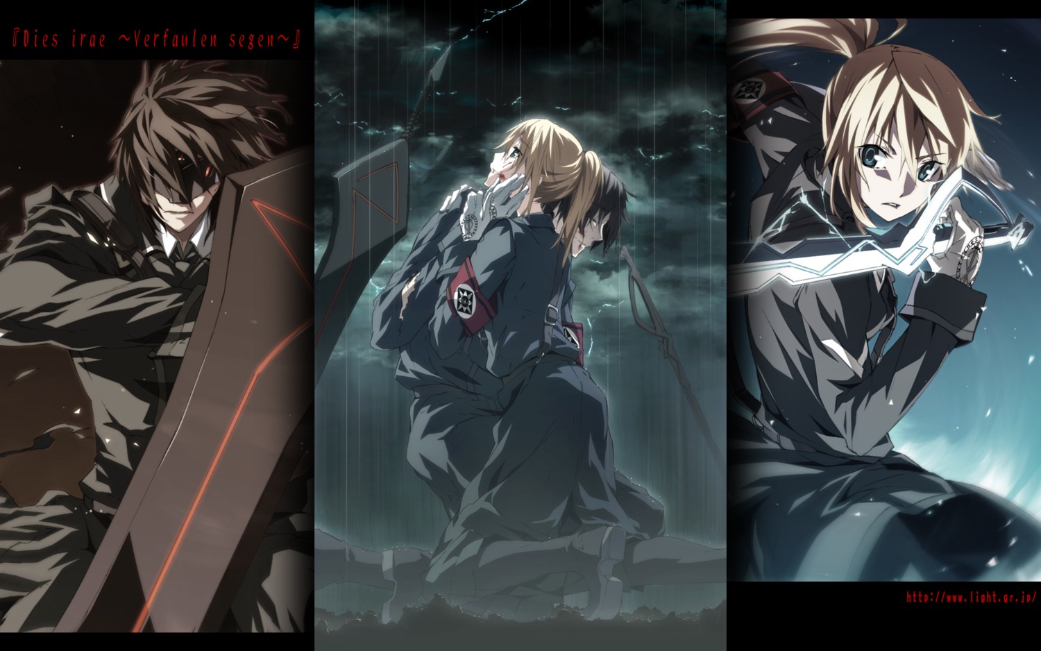 beatrice_waltrud_von_kircheisen dies_irae g_yuusuke gun light sakurai_kai uniform wallpaper