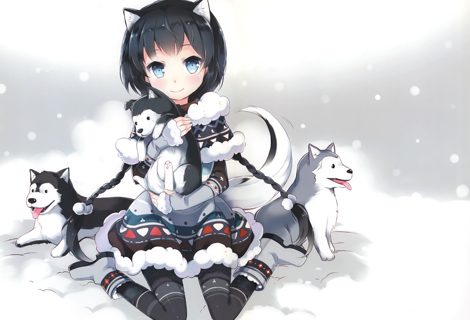 animal_ears dress heels neko_no_onsen nyanya pantyhose tail