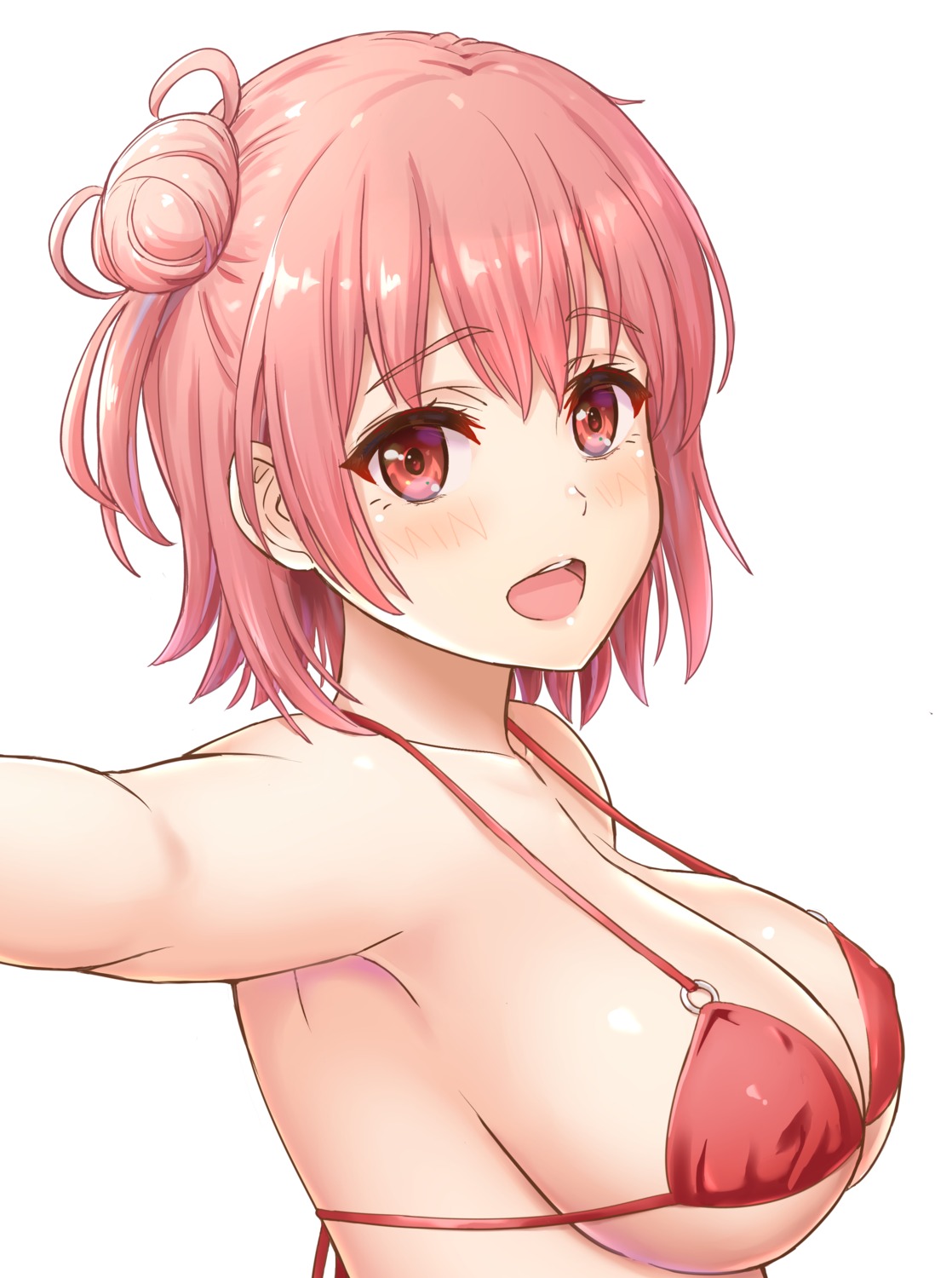 bikini_top inanaki_shiki selfie swimsuits yahari_ore_no_seishun_lovecome_wa_machigatteiru. yuigahama_yui