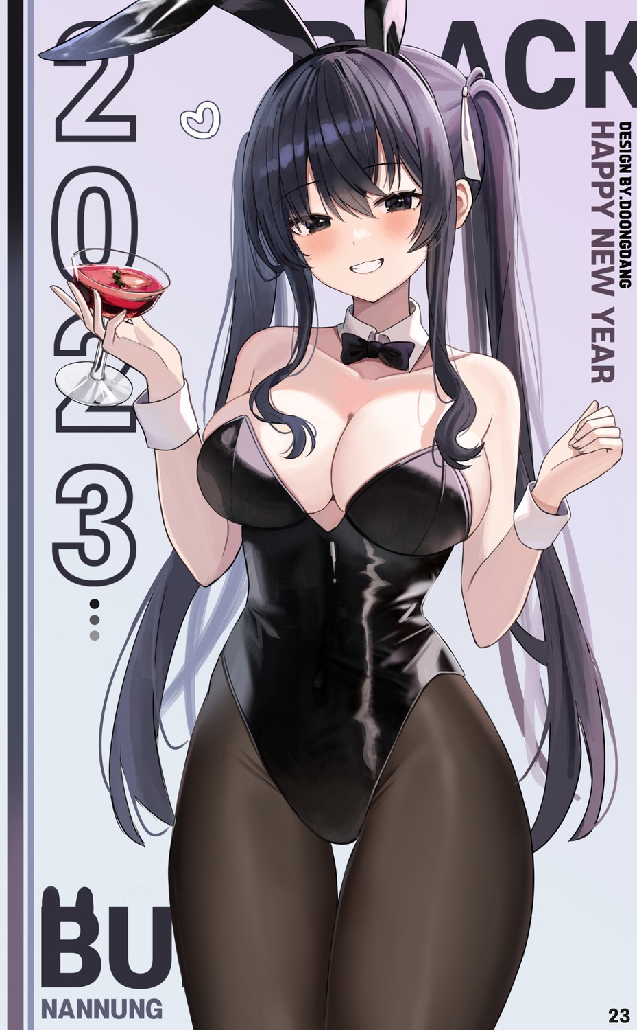 animal_ears bunny_ears bunny_girl nannung no_bra pantyhose