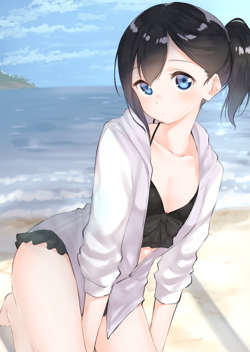 bikini cleavage open_shirt suzunari_shizuku swimsuits yuki_arare