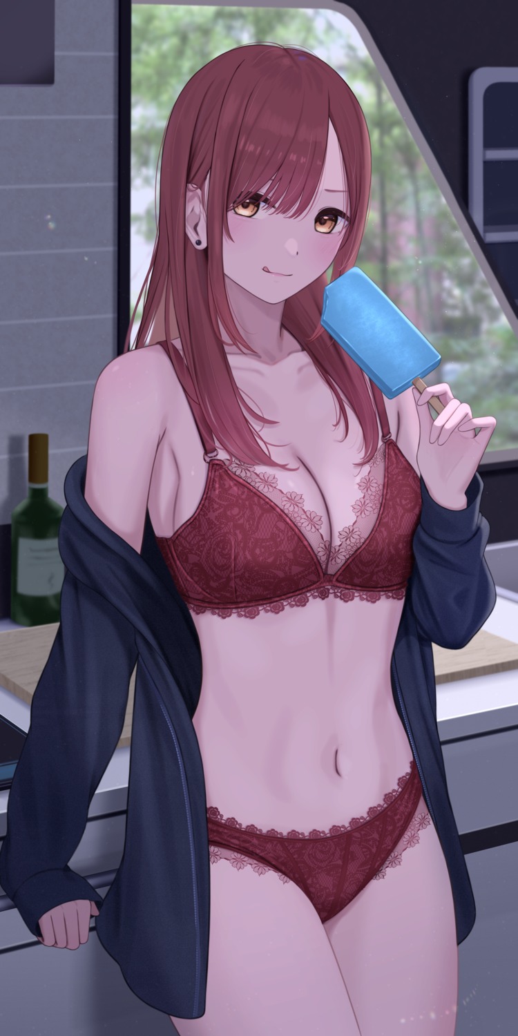 bra inaka_44 lingerie open_shirt pantsu