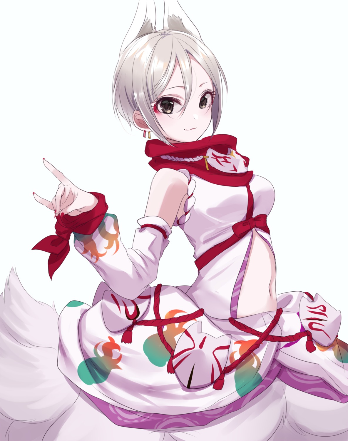 animal_ears japanese_clothes kitsune misumi shiomi_shuuko tail the_idolm@ster the_idolm@ster_cinderella_girls