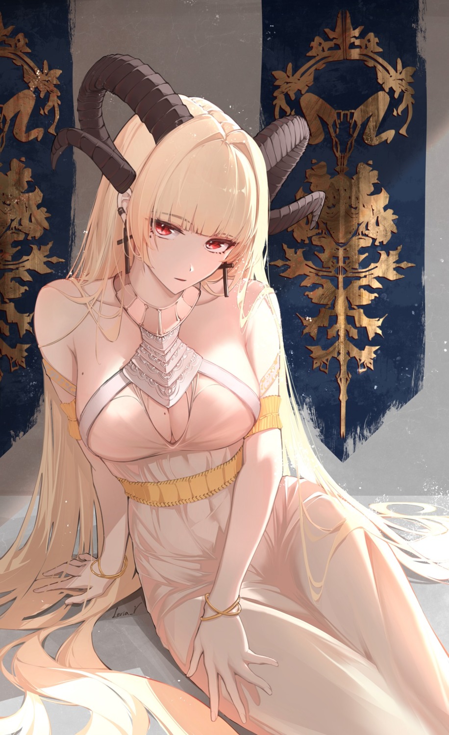 dress horns leria_v no_bra