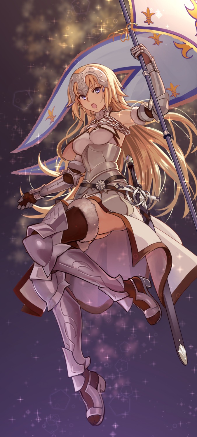 armor fate/grand_order heels jeanne_d'arc jeanne_d'arc_(fate) sword thighhighs yewang19