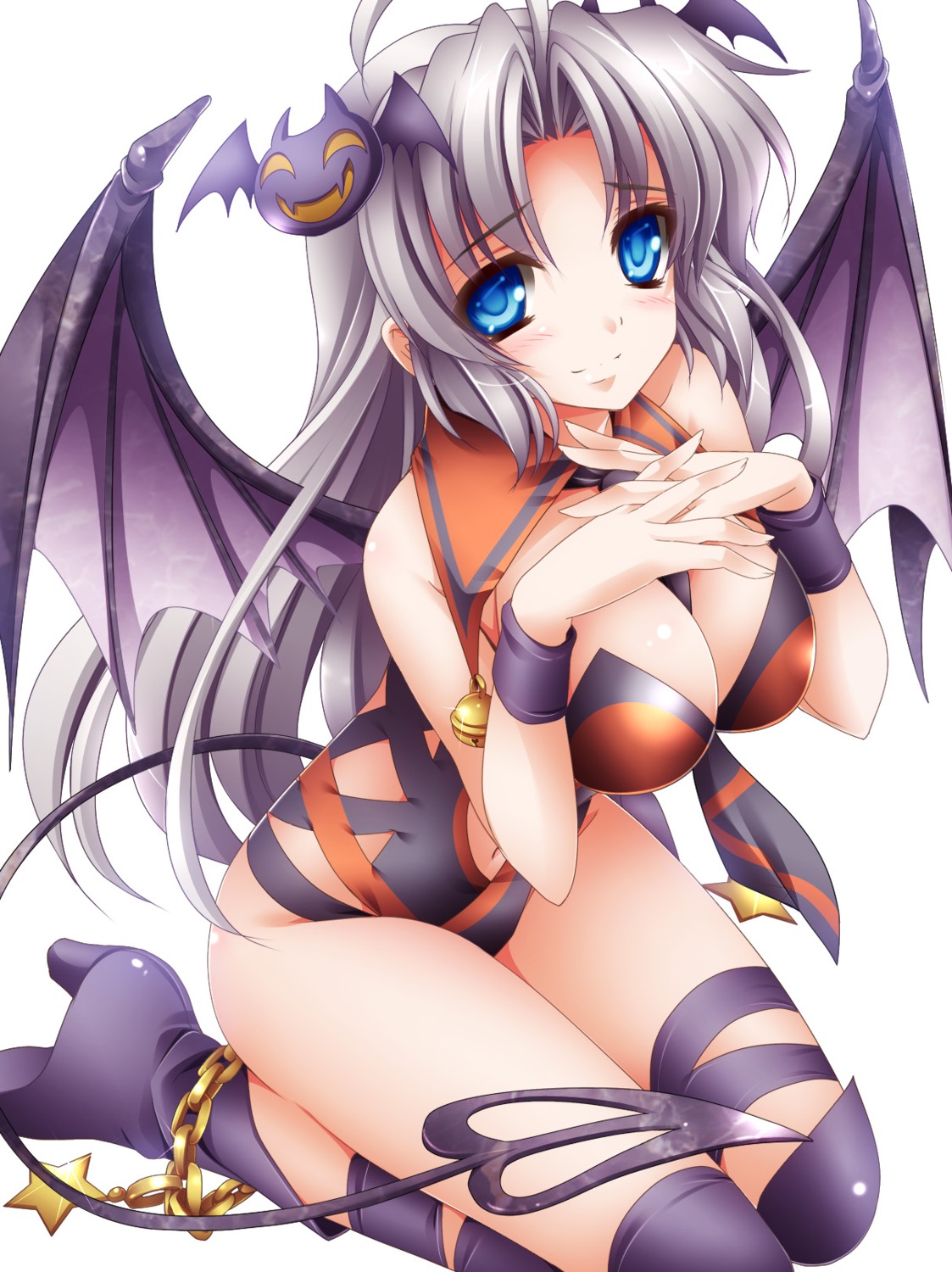 cleavage devil heels monety thighhighs wings