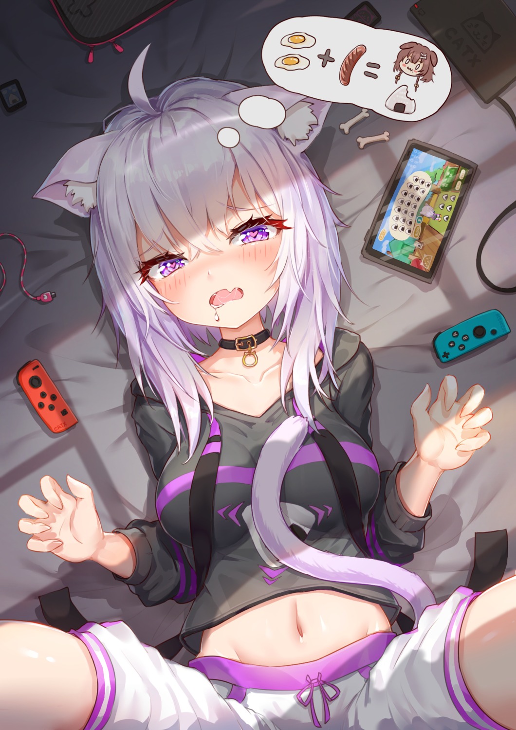 animal_ears catxuan hololive hololive_gamers inugami_korone inumimi nekomata_okayu nekomimi tail