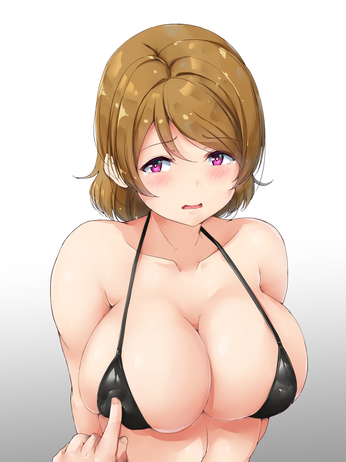 bikini_top erect_nipples koizumi_hanayo love_live! shinonon_(iso_shino) swimsuits