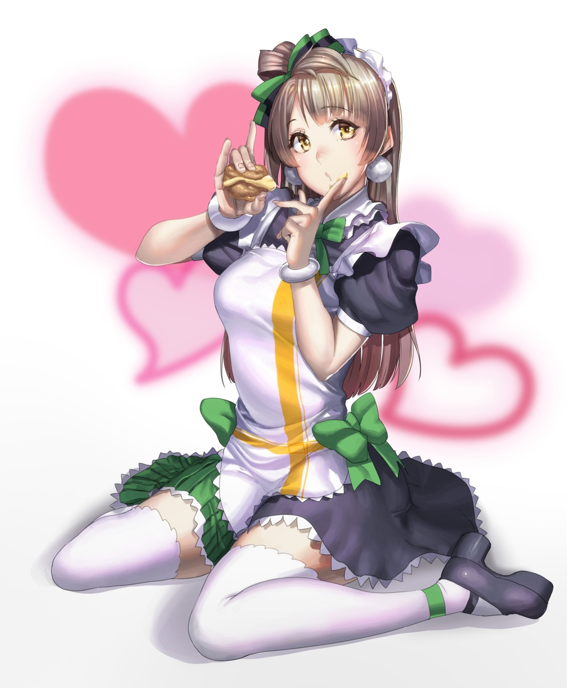 heels hiyashi_mirano love_live! maid minami_kotori thighhighs