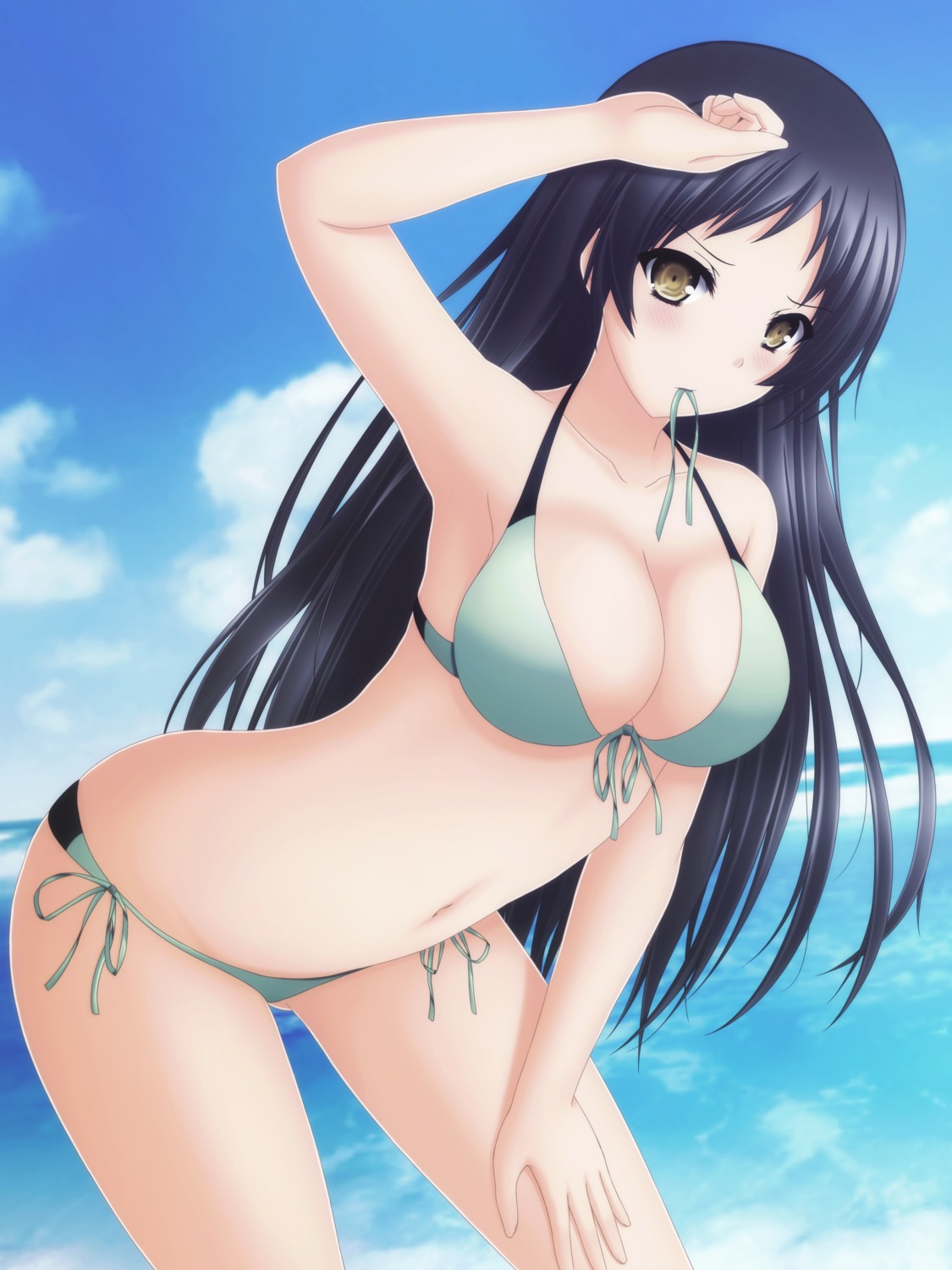 bikini cleavage kajou_ayame shimoneta_to_iu_gainen_ga_sonzai_shinai_taikutsu_na_sekai swimsuits toyokawaitsuki