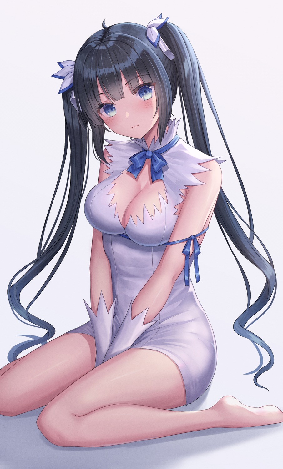 cleavage dress dungeon_ni_deai_wo_motomeru_no_wa_machigatteiru_darou_ka hestia_(danmachi) seungju_lee