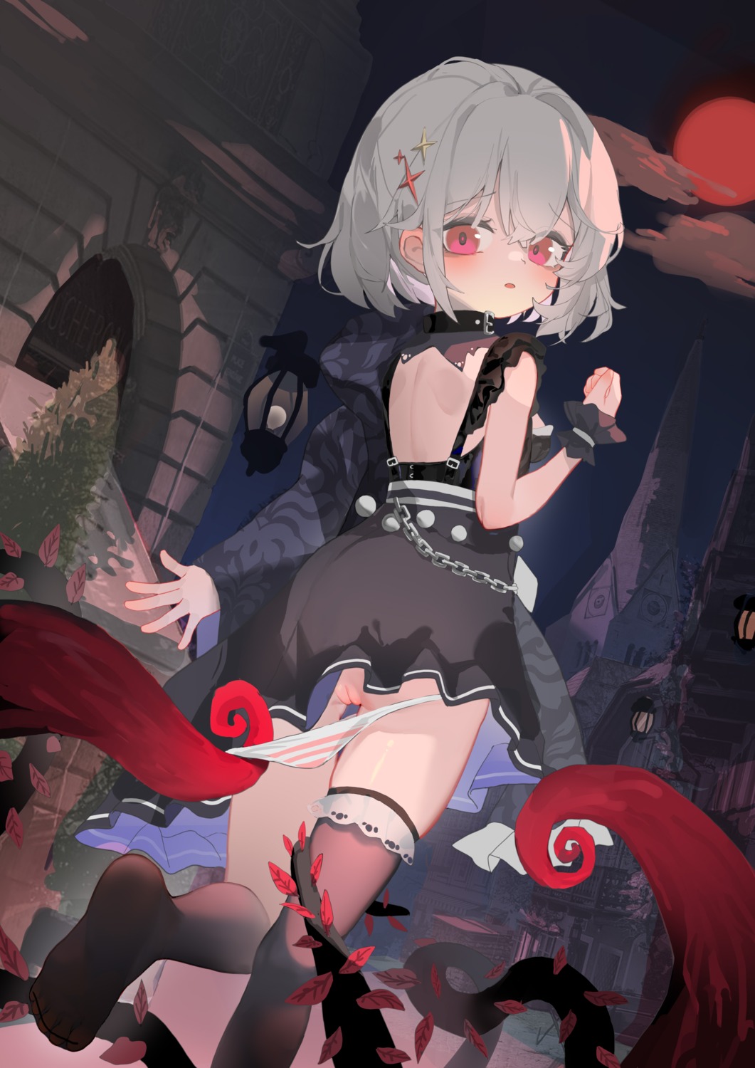 ass feet kele_mimi loli pantsu panty_pull shimapan skirt_lift tentacles thighhighs uncensored undressing