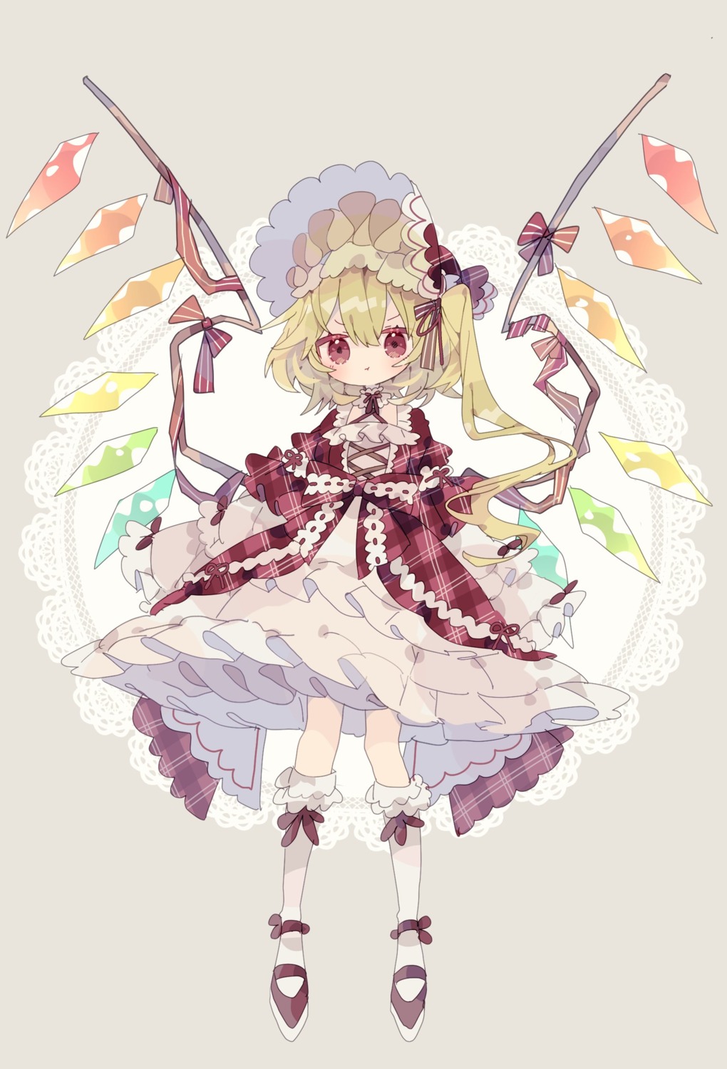 dress flandre_scarlet lolita_fashion nikorashika touhou wings