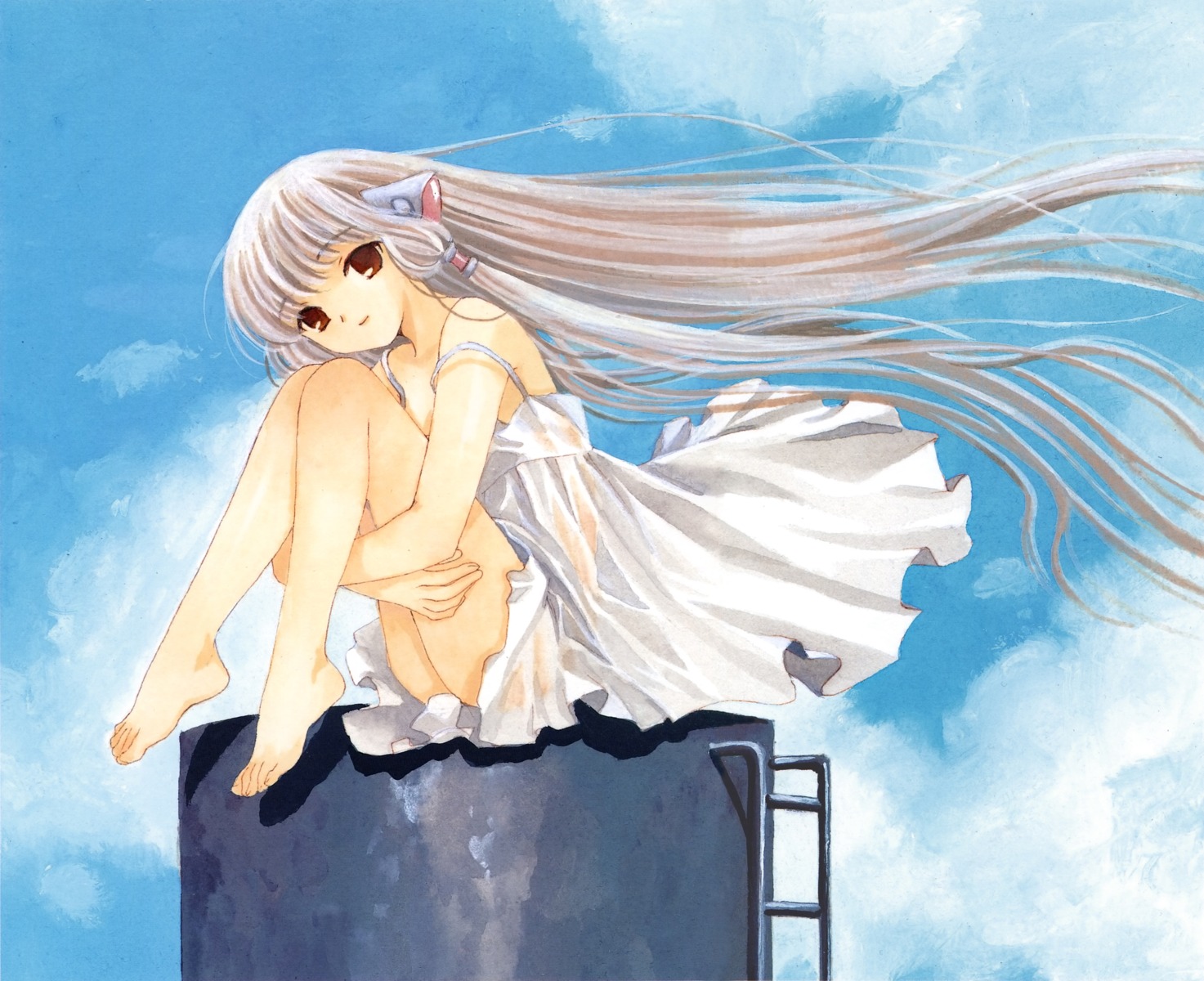 chii chobits clamp dress see_through summer_dress