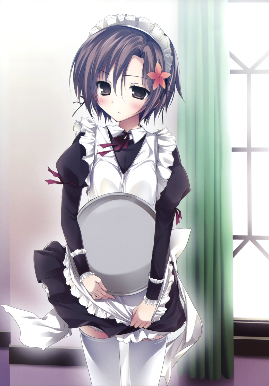 boku_wa_tomodachi_ga_sukunai karomix karory kusunoki_yukimura maid thighhighs