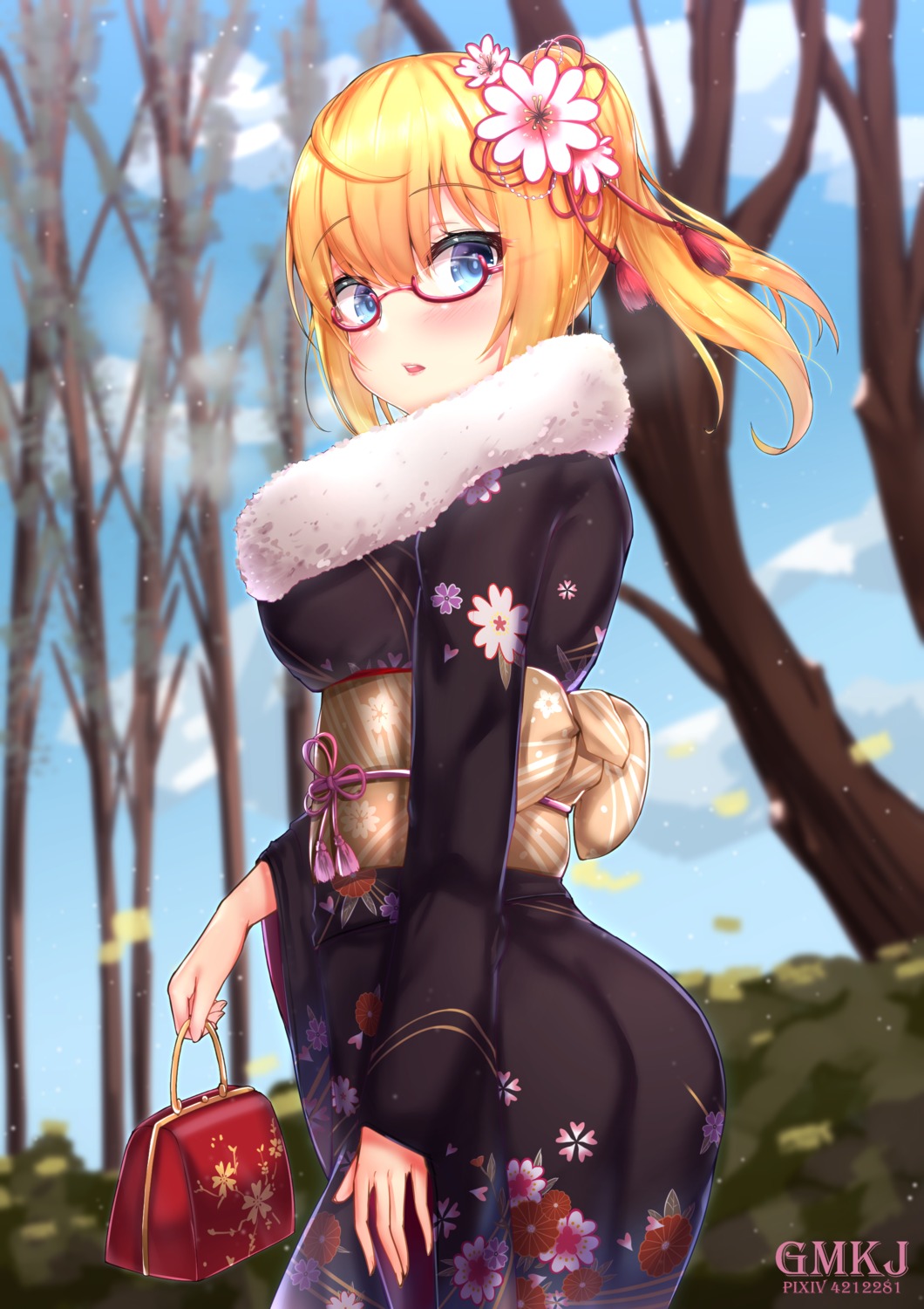 as_val_(girls_frontline) ass girls_frontline gmkj kimono megane