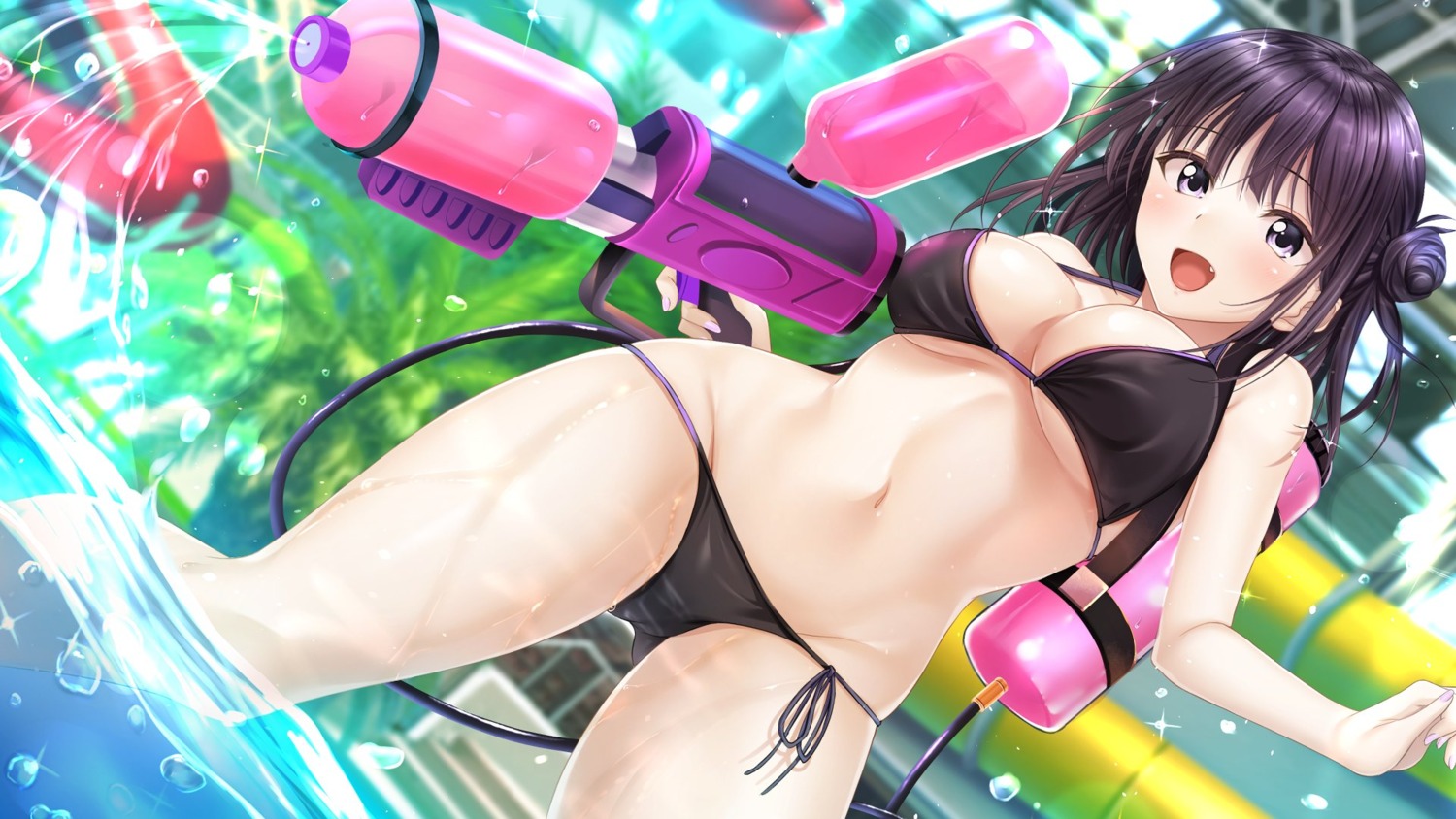 aikiss_3 bikini game_cg giga gun swimsuits tagme wet