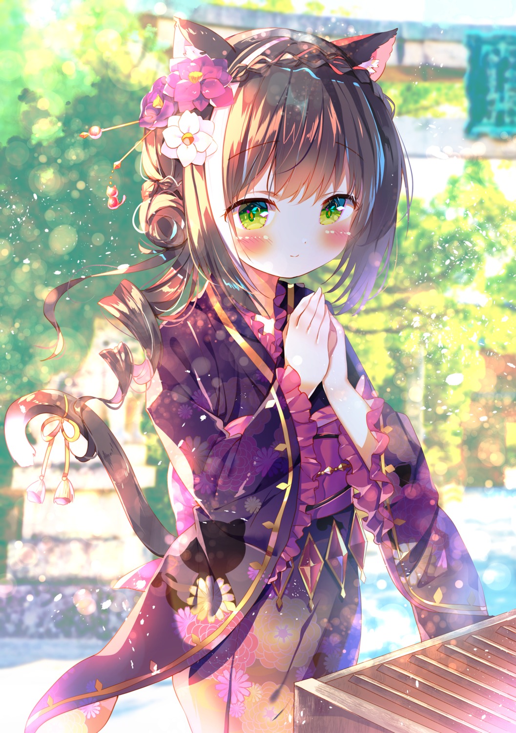 animal_ears japanese_clothes karyl_(princess_connect) princess_connect princess_connect!_re:dive rokomoko tail