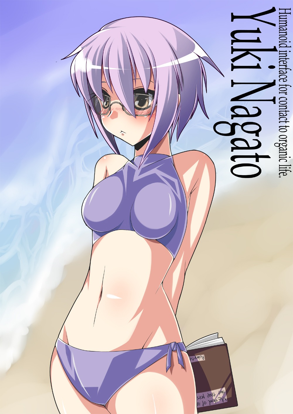 bikini megane nagato_yuki siranui1564 suzumiya_haruhi_no_yuuutsu swimsuits