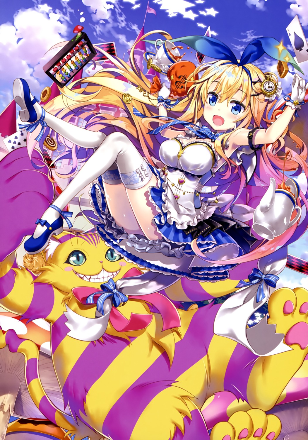 alice alice_in_wonderland fujima_takuya heels thighhighs