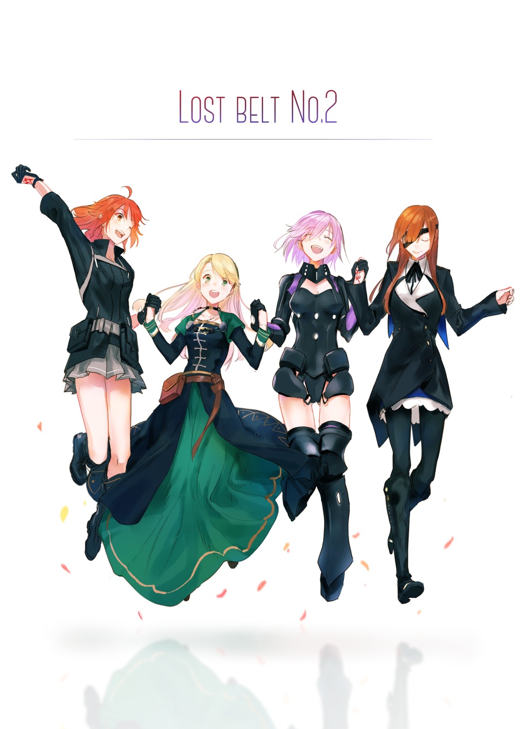 Upaupamimi Fate Grand Order Female Protagonist Fate Grand Order Gerda Fate Mash Kyrielight Ophelia Phamrsolone Armor Cleavage Dress Thighhighs Yande Re