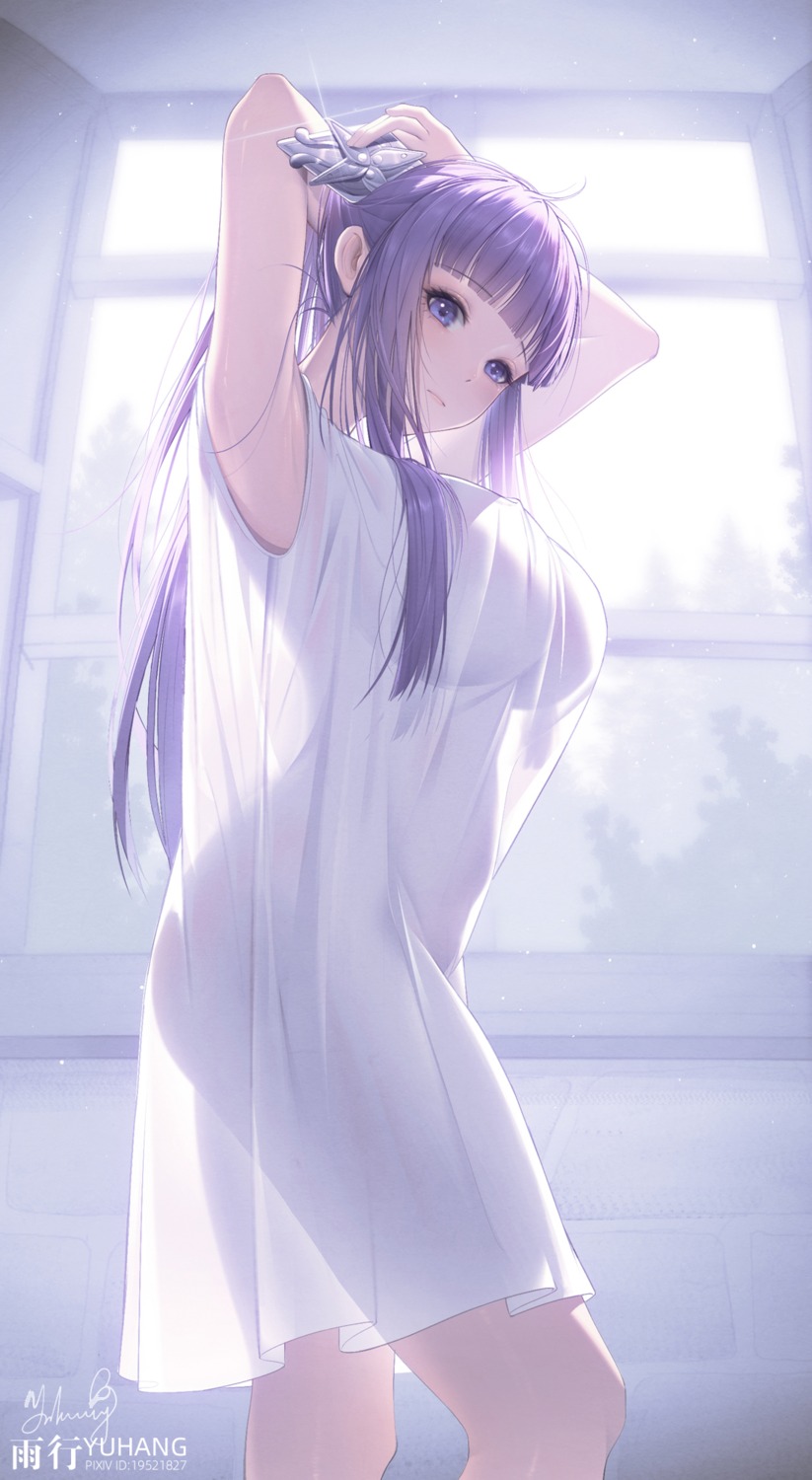 dress fern see_through sousou_no_frieren yuxing_yuhang