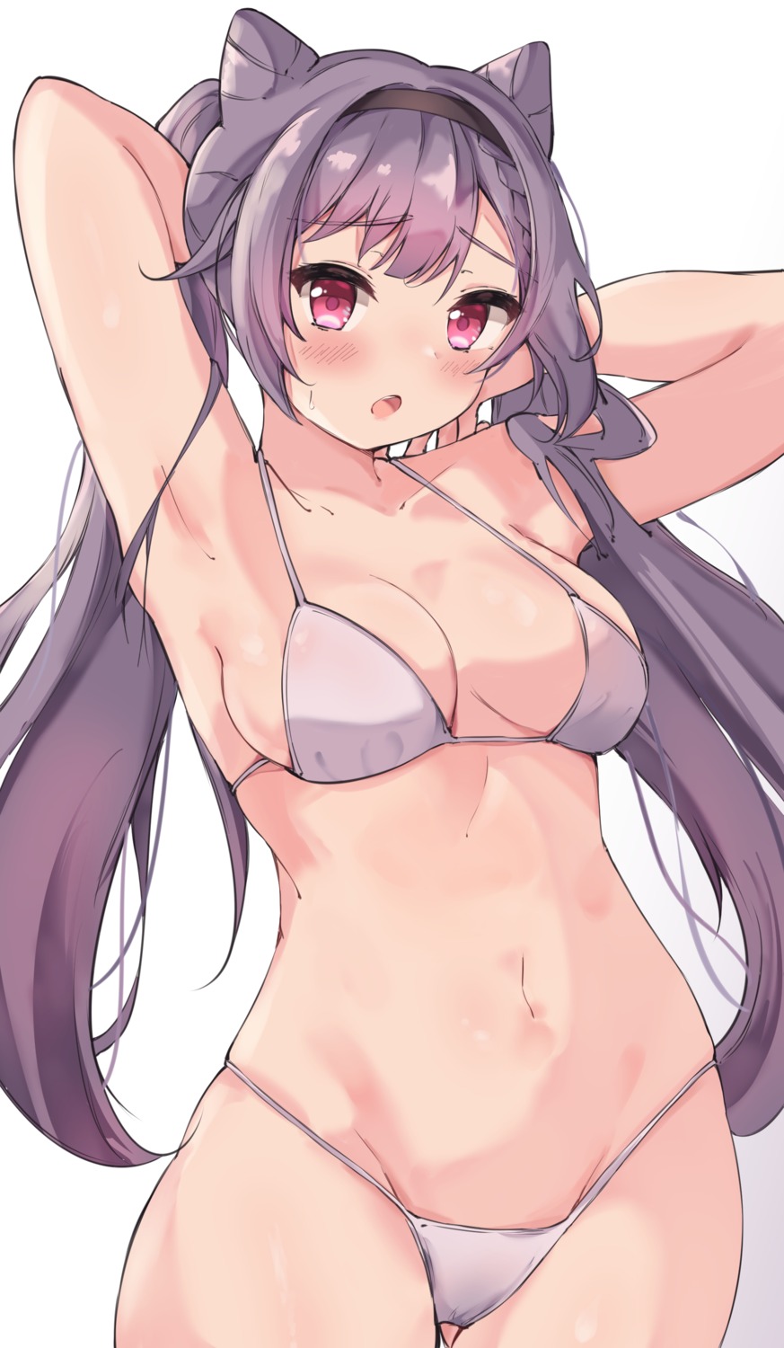 areola bikini erect_nipples genshin_impact hido_(meori_apu_da) keqing see_through swimsuits