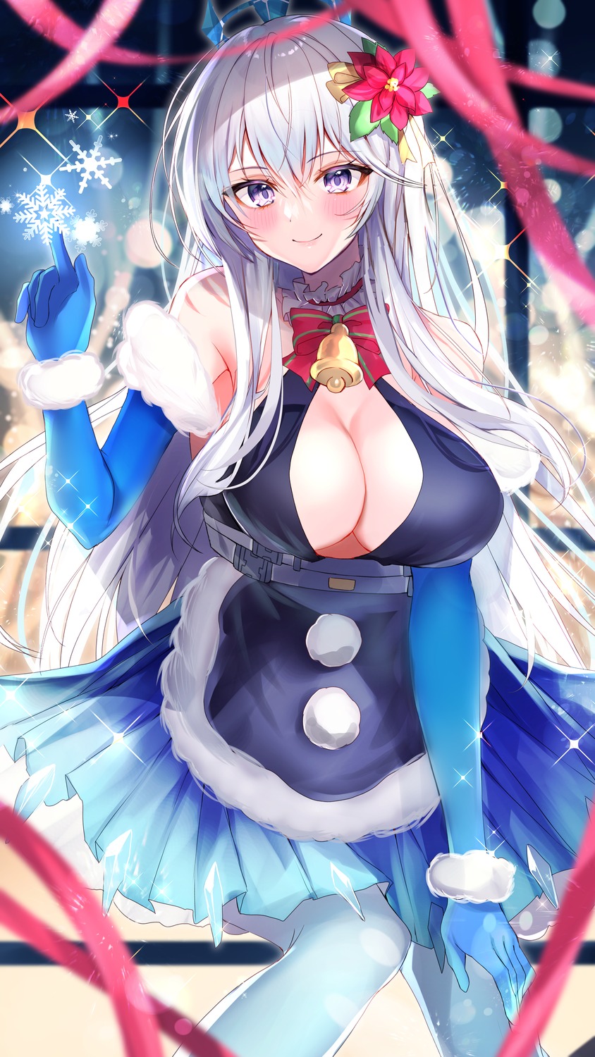 christmas meryl_(tower_of_fantasy) nenobi_(nenorium) no_bra pantyhose tower_of_fantasy