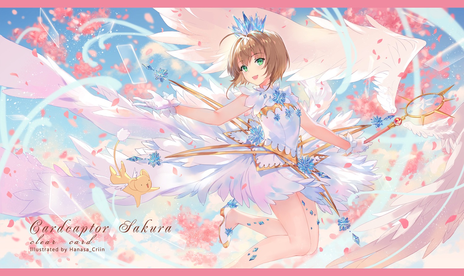 card_captor_sakura criin dress heels kinomoto_sakura weapon wings