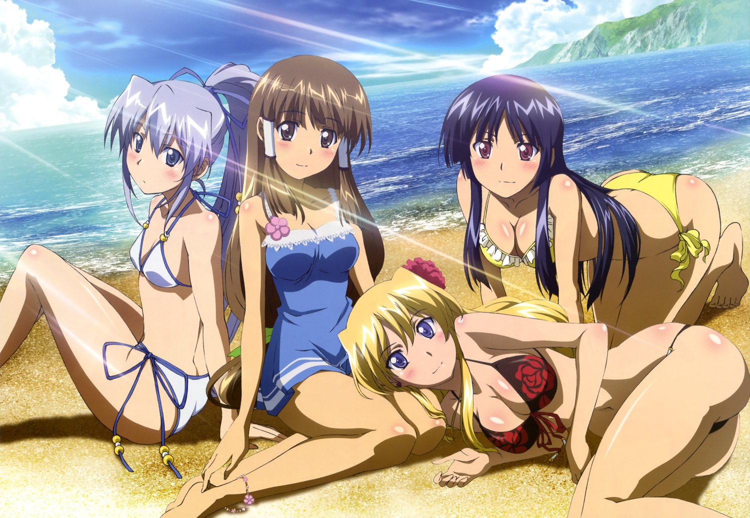 bikini campione! cleavage erica_blandelli hatakeyama_kanae liliana_kranjčar mariya_yuri seishuuin_ena swimsuits