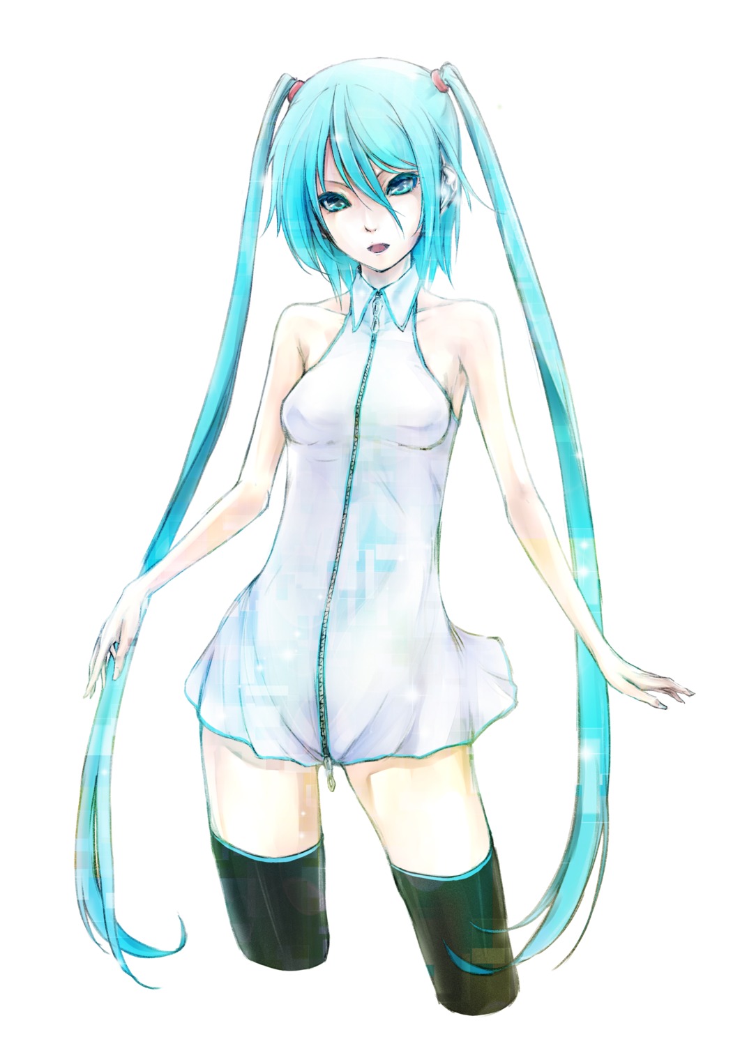 dress hatsune_miku t@kumi thighhighs vocaloid