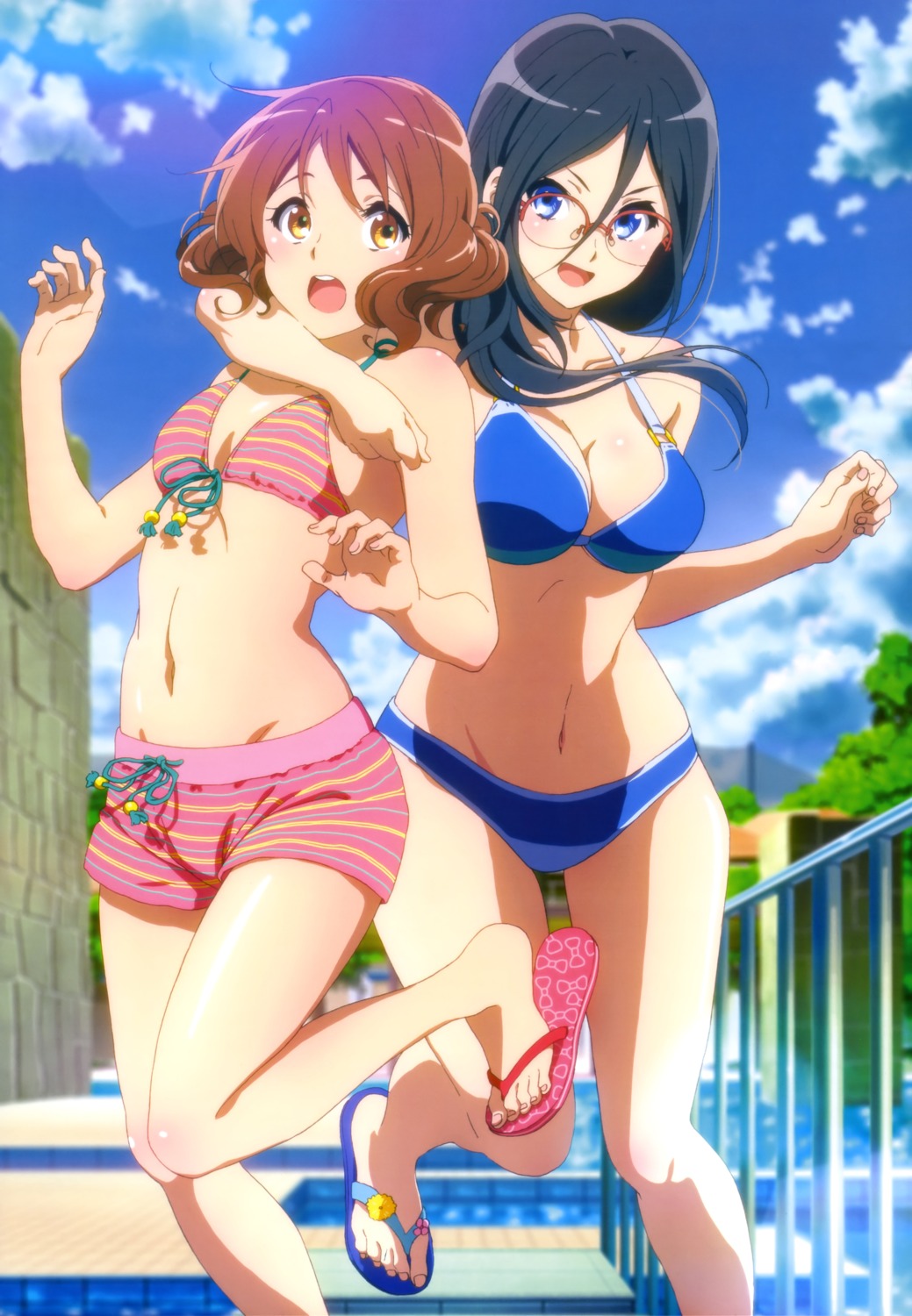 bikini cleavage hibike!_euphonium megane oota_minoru oumae_kumiko swimsuits tanaka_asuka