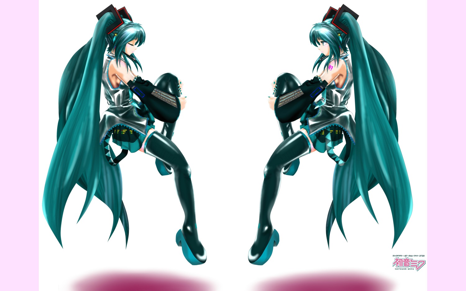 hatsune_miku ngt_moke thighhighs vocaloid