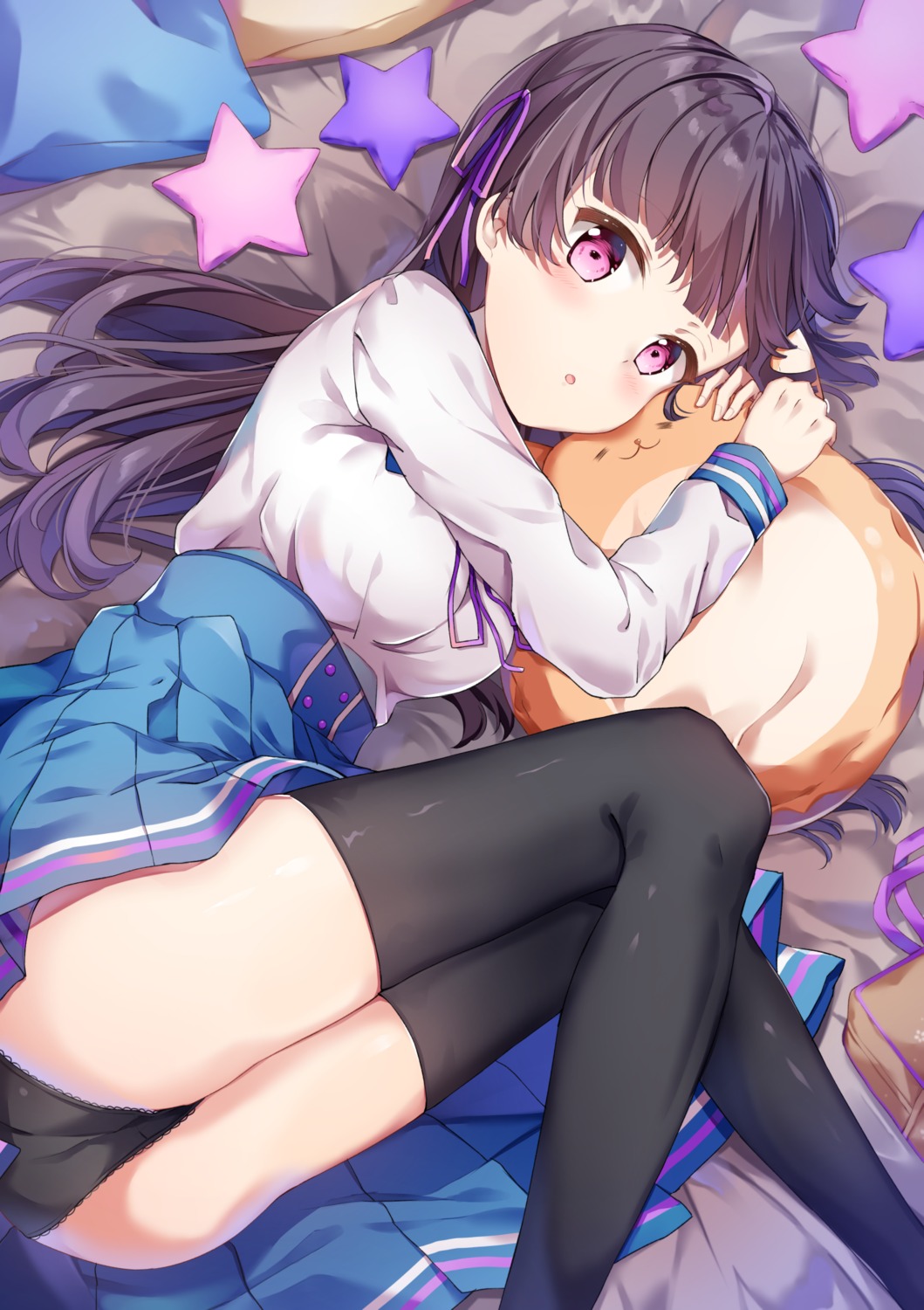 pantsu seifuku thighhighs torokeru_none