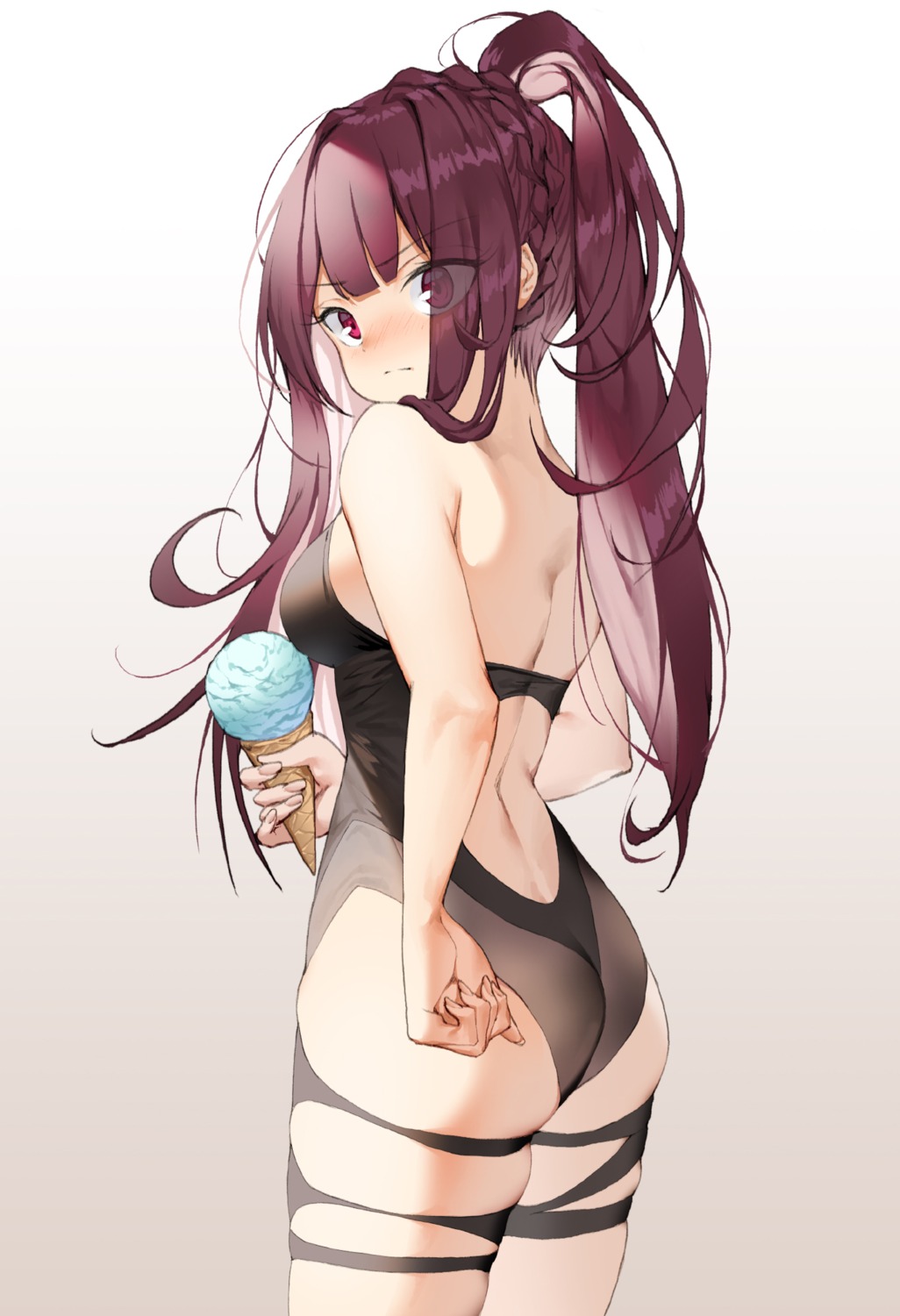 ass dduck_kong girls_frontline see_through swimsuits torn_clothes wa2000_(girls_frontline)