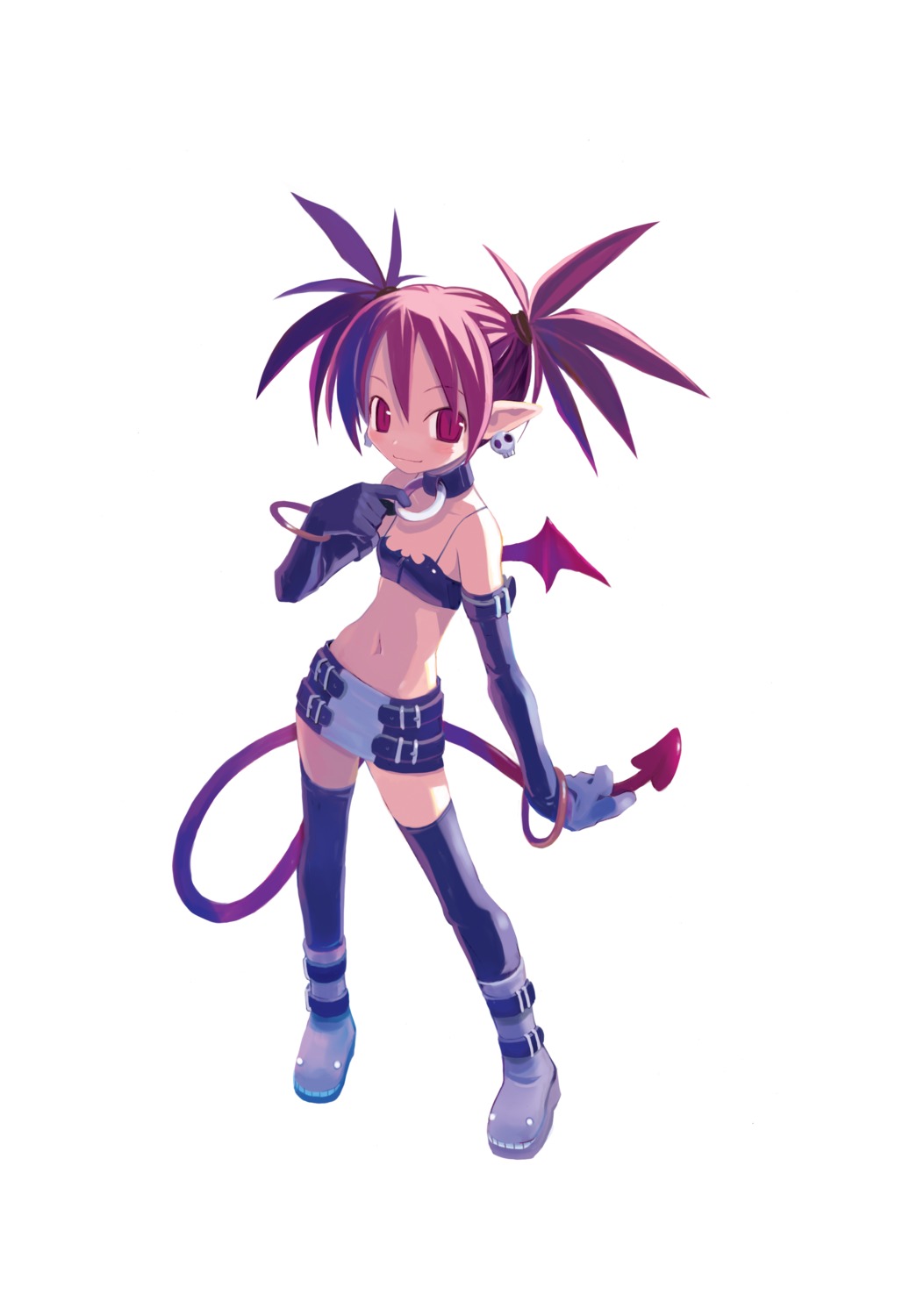 disgaea etna harada_takehito pointy_ears tail thighhighs wings