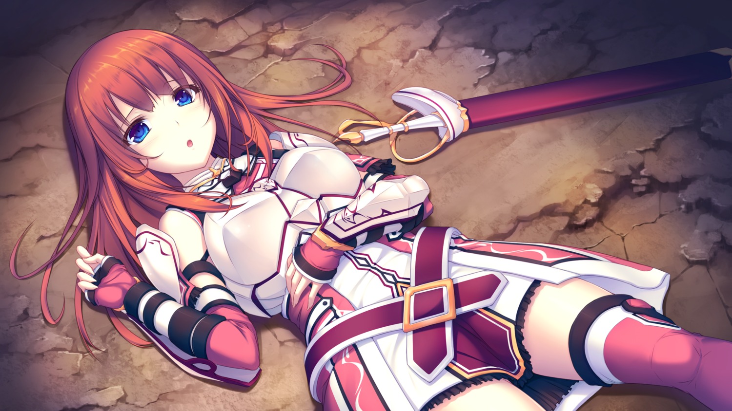 aerial_life armor game_cg ichijou_otome prekano sword tenmaso thighhighs