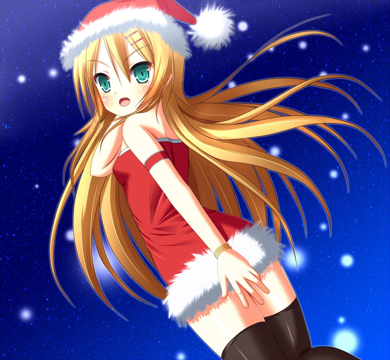 christmas kousaka_kirino nyarumi ore_no_imouto_ga_konnani_kawaii_wake_ga_nai thighhighs