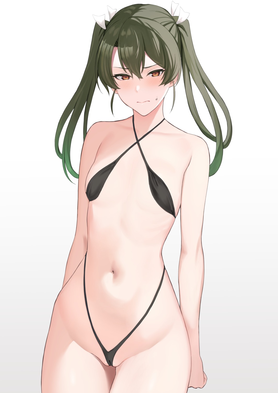 bikini cameltoe kantai_collection swimsuits takaman_(gaffe) thong zuikaku_(kancolle)