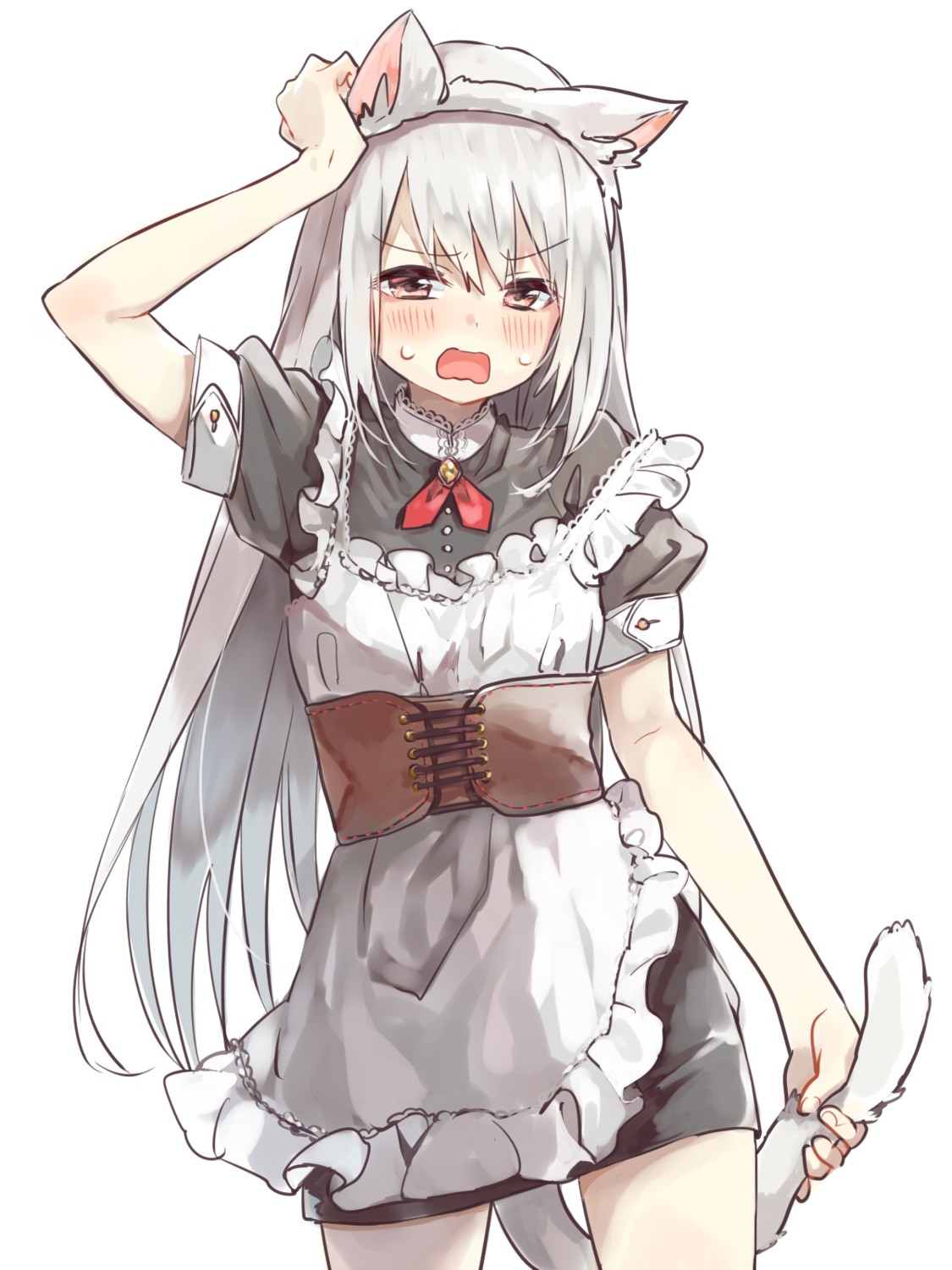 animal_ears maid nekomimi pomu tail